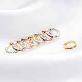 925 Silver Small Hoop Earrings CZ Cuff Huggie Earrings Women 8mm 10mm 12mm