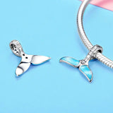 925 Silver Mermaid Tail Charm Bead for Bracelets SCC1067