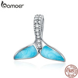 925 Silver Mermaid Tail Charm Bead for Bracelets SCC1067