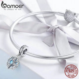 925 Silver Nautical Compass Star CZ Pendant for Jewelry DIY