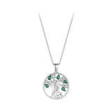 Sterling Silver Tree of Life Necklace, 14K Plated Pendant for Women