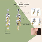925 Silver Wheat Drop Earrings for Women BSE025