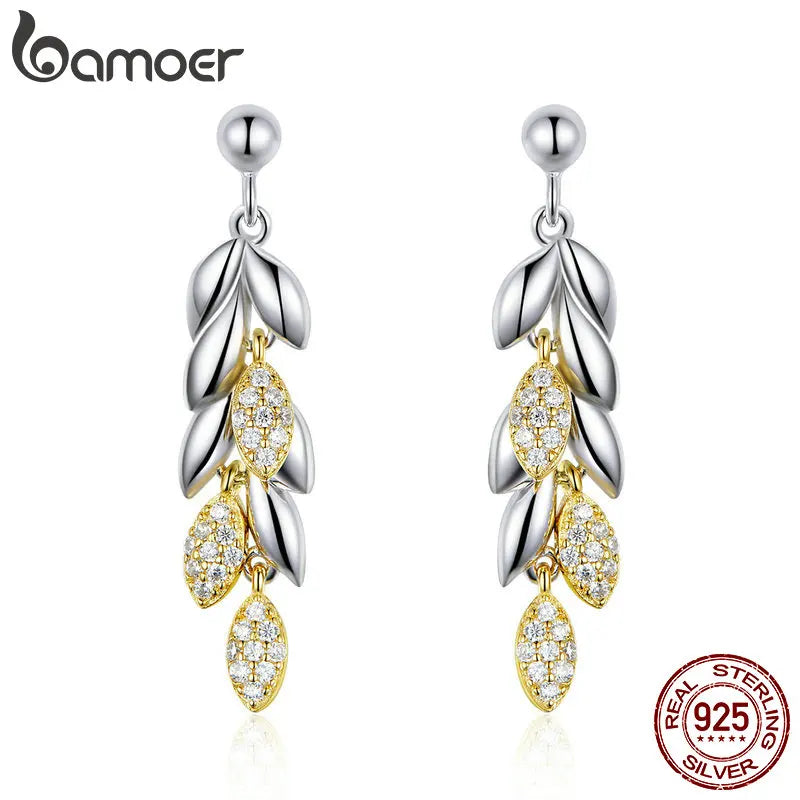 925 Silver Wheat Drop Earrings for Women BSE025