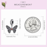 925 Sterling Silver Vintage Butterfly Pendant for DIY Bracelet & Bangle