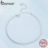 925 Silver Adjustable Tennis Bracelet - Platinum Clear CZ