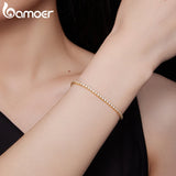 925 Silver Adjustable Tennis Bracelet - Platinum Clear CZ