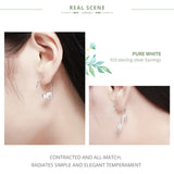 925 Sterling Silver Napping Little Cat Drop Earrings for Women