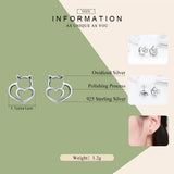 925 Silver Cat Small Stud Earrings Women Sterling Silver Jewelry SCE271