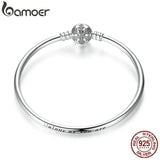 925 Silver Snowflake Clasp Snake Chain Bracelet DIY Jewelry