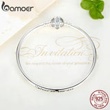925 Silver Snowflake Clasp Snake Chain Bracelet DIY Jewelry
