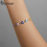 925 Silver Guardian Eye Bracelet Devil Eyes Necklace Chain Women SCB218