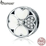 925 Silver Heart Clover Beads for Charm Bracelets