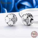 925 Silver Heart Clover Beads for Charm Bracelets