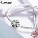925 Silver Tree of Life Green Enamel Beads for Charm Bracelet