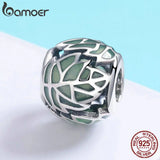 925 Silver Tree of Life Green Enamel Beads for Charm Bracelet