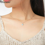 925 Silver Opal Sun Pendant Necklace for Women SCN399