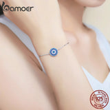 Evil Eye Chain Bracelet 925 Silver CZ Lucky Eye Adjustable