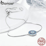 Evil Eye Chain Bracelet 925 Silver CZ Lucky Eye Adjustable