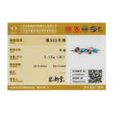 925 Sterling Silver Zircon Geometric Stud Earrings for Women