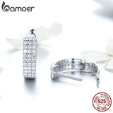 925 Silver Clear CZ Stud Earrings Wedding Jewelry