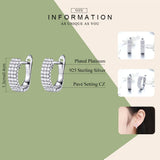 925 Silver Clear CZ Stud Earrings Wedding Jewelry