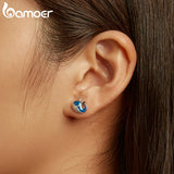 Sterling Silver Animal Ear Studs - Whale Mini Elephant Giraffe Chameleon Jewelry