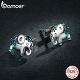 Sterling Silver Animal Ear Studs - Whale Mini Elephant Giraffe Chameleon Jewelry