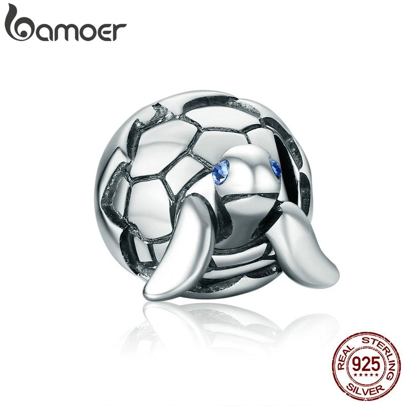 925 Silver Reborn Turtle Tortoise & CZ Beads for Charm Bracelets