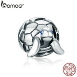 925 Silver Reborn Turtle Tortoise & CZ Beads for Charm Bracelets