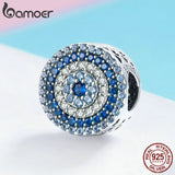 925 Silver Eye Lucky Zircon Beads Charm for Jewelry DIY