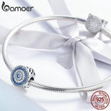 925 Silver Eye Lucky Zircon Beads Charm for Jewelry DIY