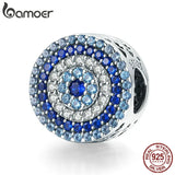 925 Silver Eye Lucky Zircon Beads Charm for Jewelry DIY
