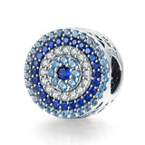 925 Silver Eye Lucky Zircon Beads Charm for Jewelry DIY