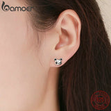 925 Sterling Silver Panda Stud Earrings for Women