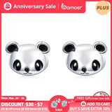 925 Sterling Silver Panda Stud Earrings for Women