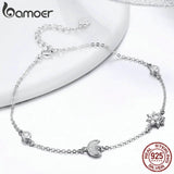 925 Silver Star Moon CZ Bracelet & Bangles for Women