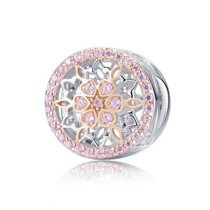 925 Sterling Silver Blooming Buds CZ Beads Charms for DIY Bracelets
