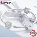 925 Sterling Silver Blooming Buds CZ Beads Charms for DIY Bracelets