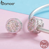 925 Sterling Silver Blooming Buds CZ Beads Charms for DIY Bracelets