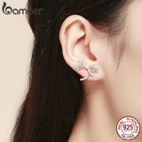 925 Silver Blooming Dandelion Love Stud Earrings for Women SCE506