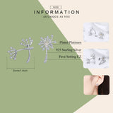 925 Silver Blooming Dandelion Love Stud Earrings for Women SCE506