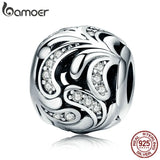 925 Sterling Silver Flower CZ Charm Beads for Bracelets