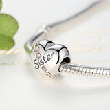 925 Silver Family Charm Bracelet with Crystals