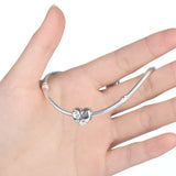 925 Silver Family Charm Bracelet with Crystals