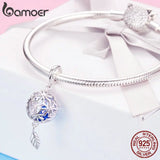 925 Silver Flower Charms Pendant for Bracelets DIY Jewelry