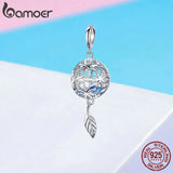 925 Silver Flower Charms Pendant for Bracelets DIY Jewelry