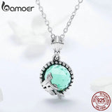 925 Silver Fairy Story Light Green CZ Pendant Necklace