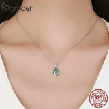 925 Silver Fairy Story Light Green CZ Pendant Necklace
