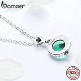 925 Silver Fairy Story Light Green CZ Pendant Necklace