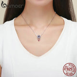 925 Silver Purple Flower Charm Pendant for Bracelets & Necklaces